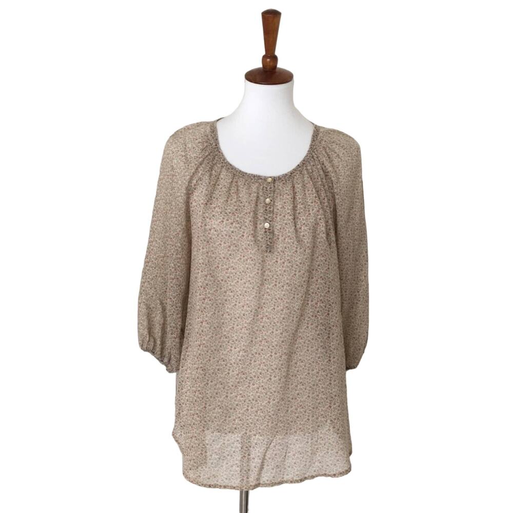 Vintage floral peasant top, size L